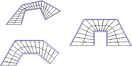 Allplan 2015-1: Halbgewendelte Treppe, Grundriss-Beispiele