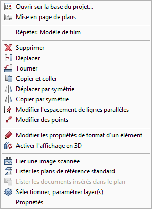 Menu contextuel
